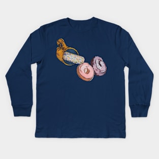 Spilling Doughnuts Kids Long Sleeve T-Shirt